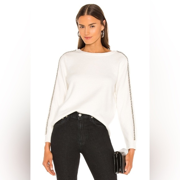 NEW 1. State Embellished V-Back Long Sleeve Sweater Soft Knit - Picture 4 of 15